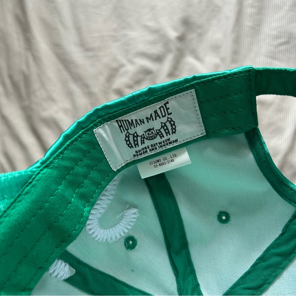 Cactus Plant Flea Market x Human Made GREEN Satin Dry Alls Hat AUTHENTIC New - Picture 6 of 7